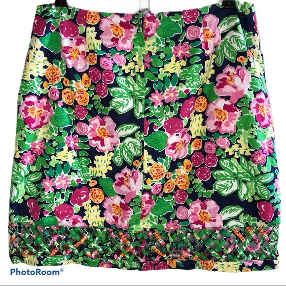 Lilly Pulitzer Rosalyn Skirt size 0 Getaway Garden Floral Mini Resort Preppy - Picture 6 of 10